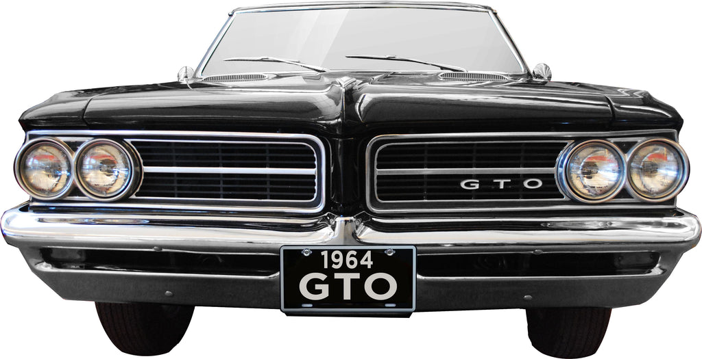 Gto Sign 1964 Pontiac GTO Convertible USA Made Metal Sign, 20 x 10 in., Black,