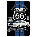 Route 66 100th Anniversary Metal Sign – Shelby GT350 Edition (12 x 18 inches)