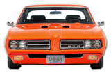 1970 Orange Pontiac GTO Judge 20 Gauge Metal Sign, Made in USA, 2 sizes