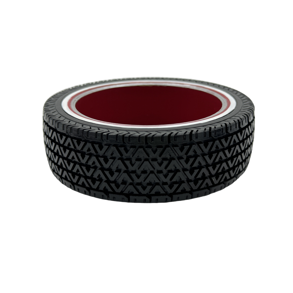 Polyresin Tire Coin Holder, Desk Top Organizer, 4.5 x 1,5 inches, Hand Painted