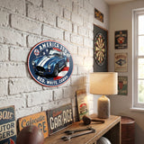 Shelby Cobra 427 "Red. White. Cobra." America 250 Oval Steel Sign – 1776 to 2026