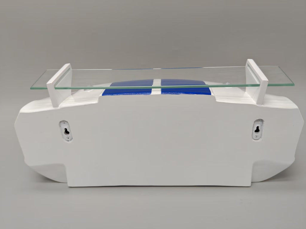 1967 Carroll Shelby GT500 Blue and White Wall Shelf, LED Lights,