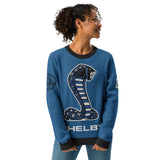 Carroll Shelby Knit Cobra Snake Crew Neck Sweater, Poly-Cotton Blend, Everyday Wear, Ideal Gift for Shelby Fans, Shelby Apparel