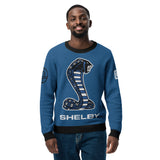 Carroll Shelby Knit Cobra Snake Crew Neck Sweater, Poly-Cotton Blend, Everyday Wear, Ideal Gift for Shelby Fans, Shelby Apparel