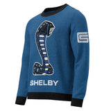 Carroll Shelby Knit Cobra Snake Crew Neck Sweater, Poly-Cotton Blend, Everyday Wear, Ideal Gift for Shelby Fans, Shelby Apparel