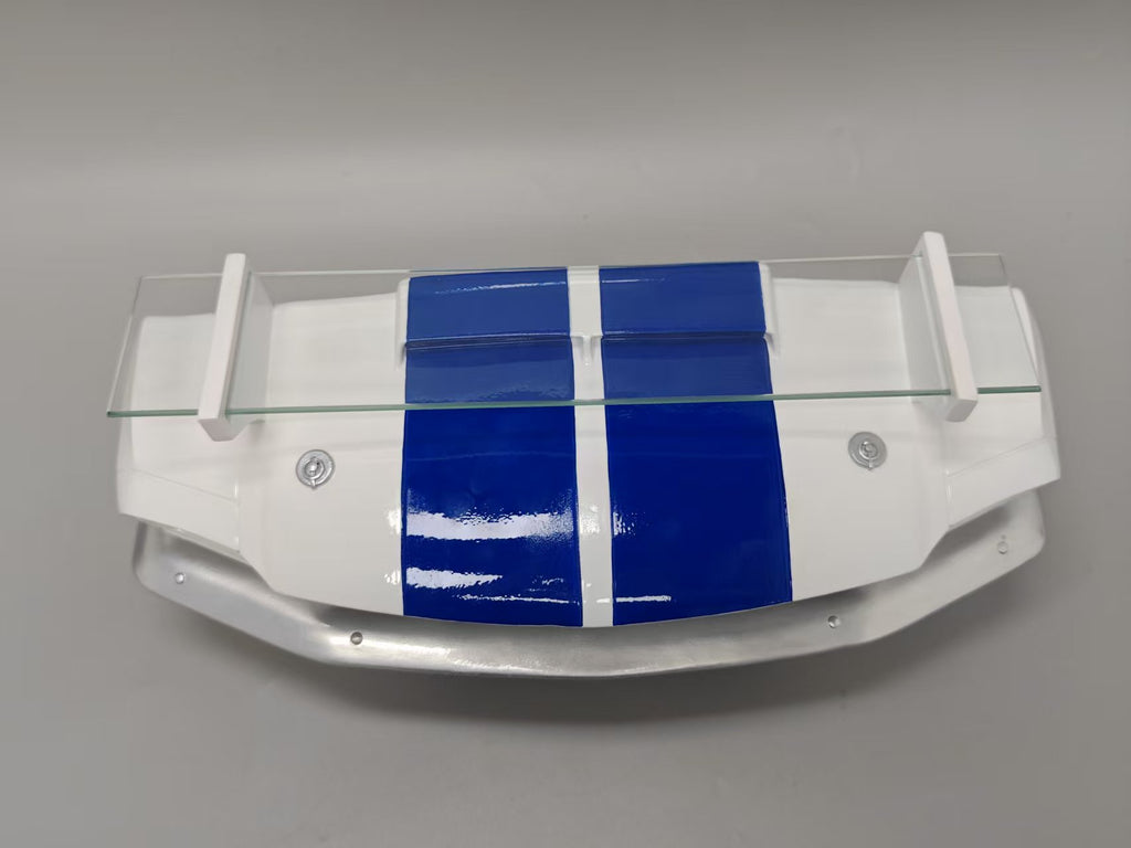 1967 Carroll Shelby GT500 Blue and White Wall Shelf, LED Lights,