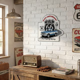 1987 Chevrolet C10 Blue and White Two Tone Route 66 100th Anniversary Die Cut USA Made Metal Sign- Available in 2 sizes