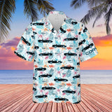 C4 Chevrolet Corvette Hawaiian Shirt Black Men's Short Sleeve Front Button Hawaiian Shirt