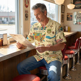 Legends of Route 66 Vintage American Highway Hawaiian Shirt – Relaxed Fit | Retro Travel Collage