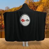 C1 Corvette Hooded Blanket – Solid Black Background & Sherpa Fleece, Built for the Drive, Styled for the Chill, 2 Sizes