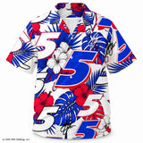 Hendrick Motorsports Kyle Larson #5 Red White Blue Floral Hawaiian Shirt
