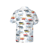 GM Classic Chevrolet 50's and 60's Cars Hawaiian Shirt for Men, Regular Fit, Short Sleeve, Casual Button-Down Beach Shirt