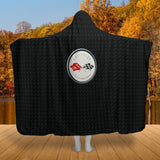 C1 Corvette Hooded Blanket – Carbon Background & Sherpa Fleece, Built for the Drive, Styled for the Chill, 2 sizes