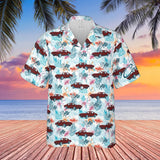 C2 Chevrolet Corvette Hawaiian Shirt Milano Maroon Men's Short Sleeve Front Button Hawaiian Shirt