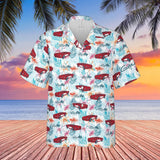 C1 Chevrolet Corvette Hawaiian Shirt Roman Red Men's Short Sleeve Front Button Hawaiian Shirt