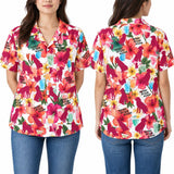 Dog is Good Women's "Never Drink Alone" Floral Hawaiian Shirt