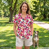 Dog is Good Women's "Never Drink Alone" Floral Hawaiian Shirt