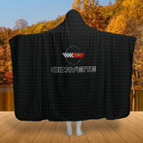 C4 Corvette Hooded Blanket – Carbon Background & Sherpa Fleece Built for the Drive, Styled for the Chill, 2 Sizes