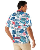 Carroll Shelby GT350 Multicolor Short Sleeve Front Button Hawaiian Style Shirt