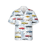 GM Classic Car  Hawaiian Shirt for Men, Multiple Classic GM Cars, Regular Fit, Short Sleeve, Casual Button-Down Beach Shirt