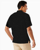 Corvette C6 Flag Regular Fit Hawaiian Front Button Short Sleeve Shirt carbon