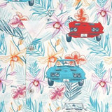 C2 Corvette Men's Multicolor Short Sleeve Front Button Hawaiian Style Shirt
