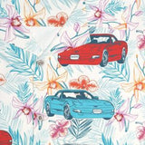C5 Corvette Men's Multicolor Short Sleeve, Regular Fit, Button-Down Casual Summer Shirt