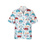 C2 Corvette Men's Multicolor Short Sleeve Front Button Hawaiian Style Shirt