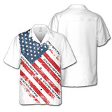 Corvette C6 US Flag Regular Fit Hawaiian Front Button Short Sleeve Shirt carbon