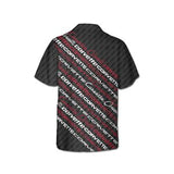 C1-C6 Corvette American Flag Hawaiian Shirt for Men, US Flag Stars and Stripes Design, Regular Fit, Short Sleeve, Patriotic Charcoal, Casual Button-Down Beach Shirt