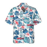 Carroll Shelby GT350 Multicolor Short Sleeve Front Button Hawaiian Style Shirt