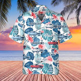 Carroll Shelby GT350 Multicolor Short Sleeve Front Button Hawaiian Style Shirt