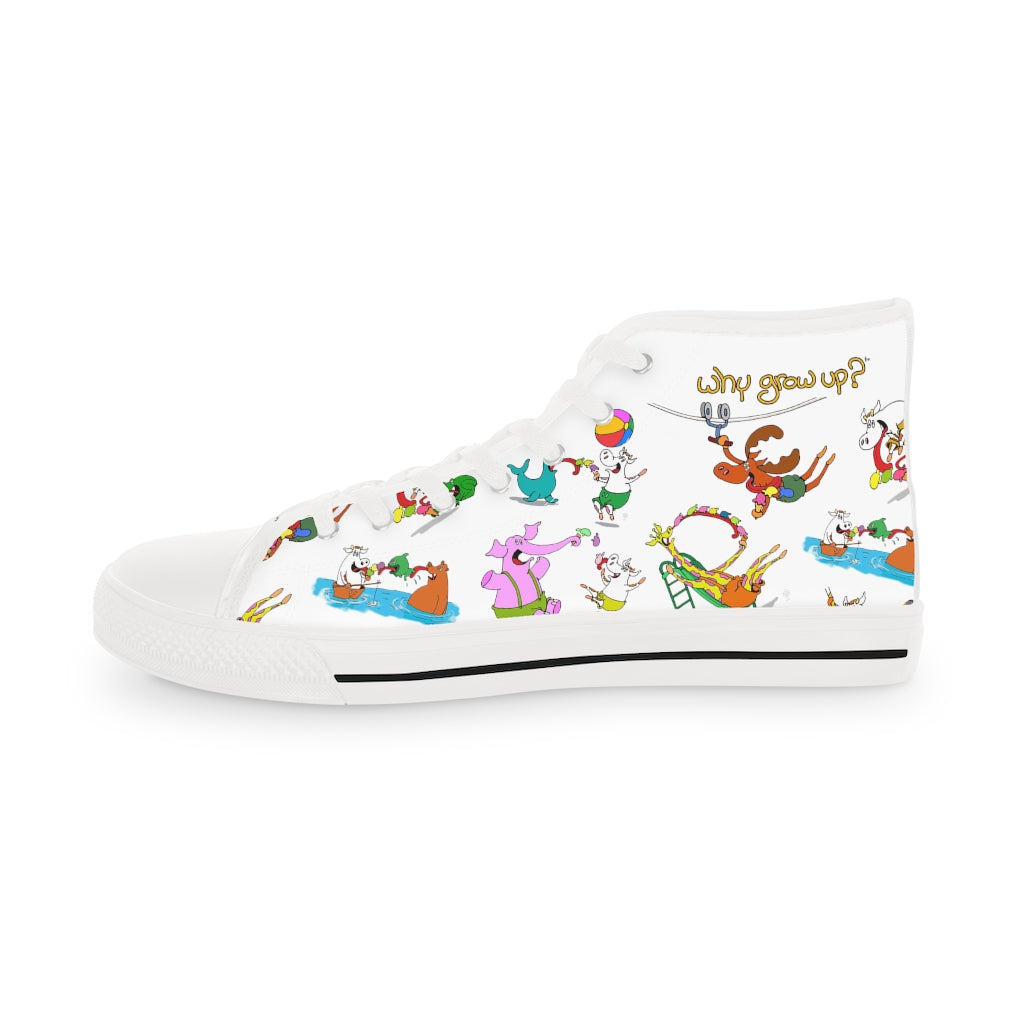 Rubes Cartoons Why Grow Up Men's High Top Sneakers