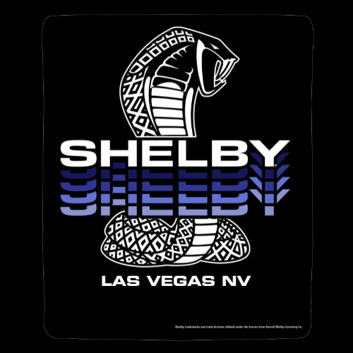 Carroll Shelby Cobra Cascading Repeat Logo Fleece Personalized Fleece Blanket Sherpa 50"x60"