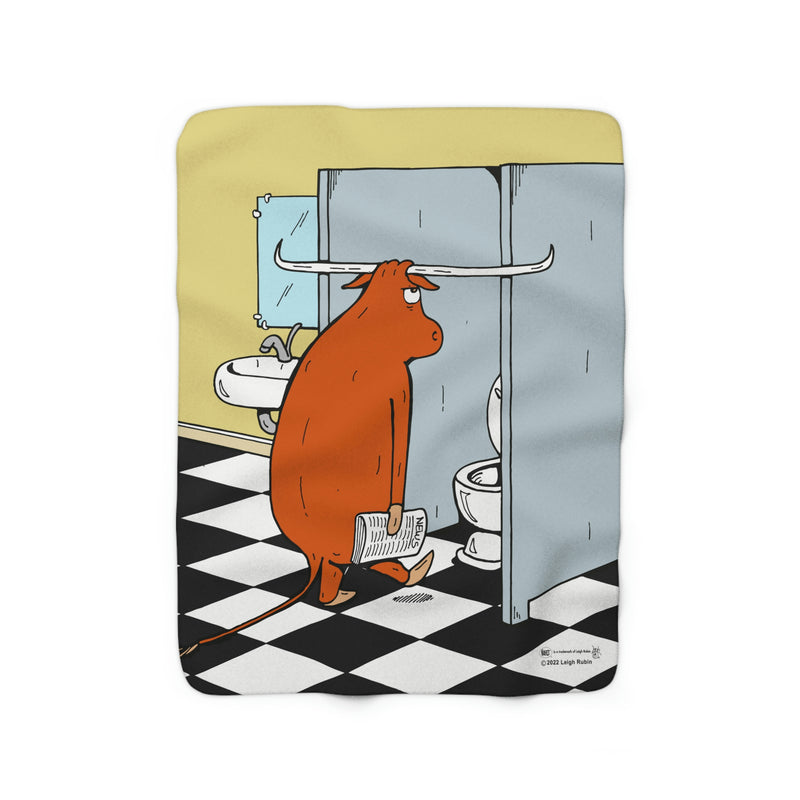 Rubes Cartoons Cattle Sherpa Fleece Blanket,  Officially Licensed and Produced in the USA