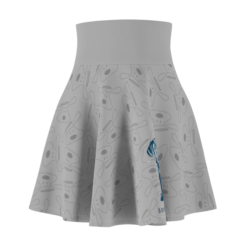 Dog is Good American Tradition Women's & Ladies' Skater Skirt, Patriotic Puppy and American Flag Bottom for Dog Lovers and Proud Americans