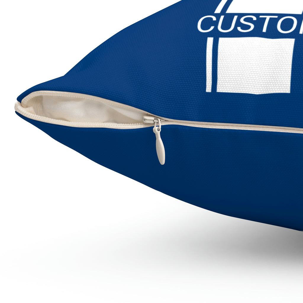 2003 Ford Emblem Oval Logo Personalized 16 x 16 inch Pillow, Blue with White Racing Stripes, Perfect for the home or car!
