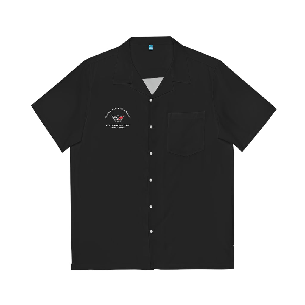 C5 Corvette Men's Short Sleeve Front Button Hawaiian Style Shirt