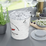 C6 Corvette White Ice Bucket with Tongs, Perfect for Entertaining!