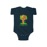 Rubes Cartoons Why Grow Up Treehouse 100% Cotton Infant Baby Bodysuit, Printed in the USA