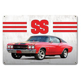 GM Chevrolet 1970 Red Chevelle SS 12 x 18 inch  Metal Sign USA