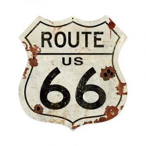 Route US 66 Shield 15 x 15 inch USA Made 20 Gauge  Vintage Metal Sign