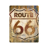 Route 66 Distressed Vintage Metal Sign 12 x 15 inches