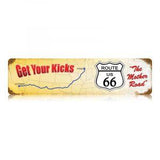 Route 66 LA-Chicago Map 20 x 5 inch USA Made 20 Gauge Metal Sign