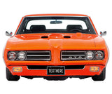 1970 Orange Pontiac GTO Judge Personalized Front Bumper 27 x 17 inches Metal Sign, Made in USA