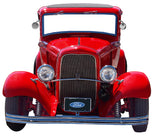 1932 Ford Coupe, Made in the USA Red Metal Sign for Man Cave or Garage, 26 x 23 inches