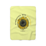 Old Farmer's Almanac Sunflower Sherpa Fleece Blanket, Yellow