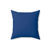 Ford Script Logo, American Origianal, Decorative Square 16 inch Personalized Pillow, Blue with White Racing Stripes