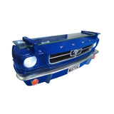 1964.5 Ford Mustang Front Wall Shelf in Blue with battery powered LED headlights