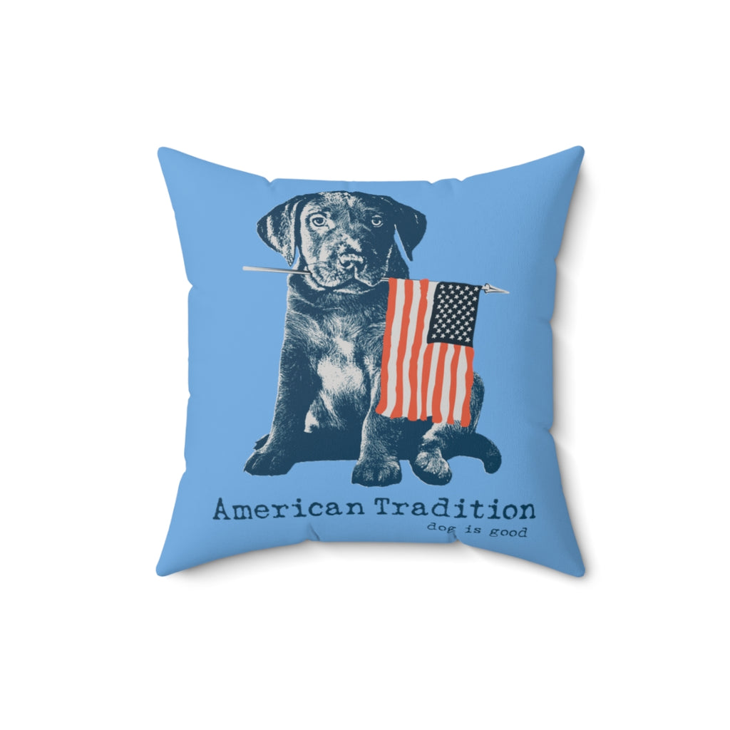 Dog is Good  American Tradition blue 16 Inch Pillow, Officially Licensed and Produced in the USA